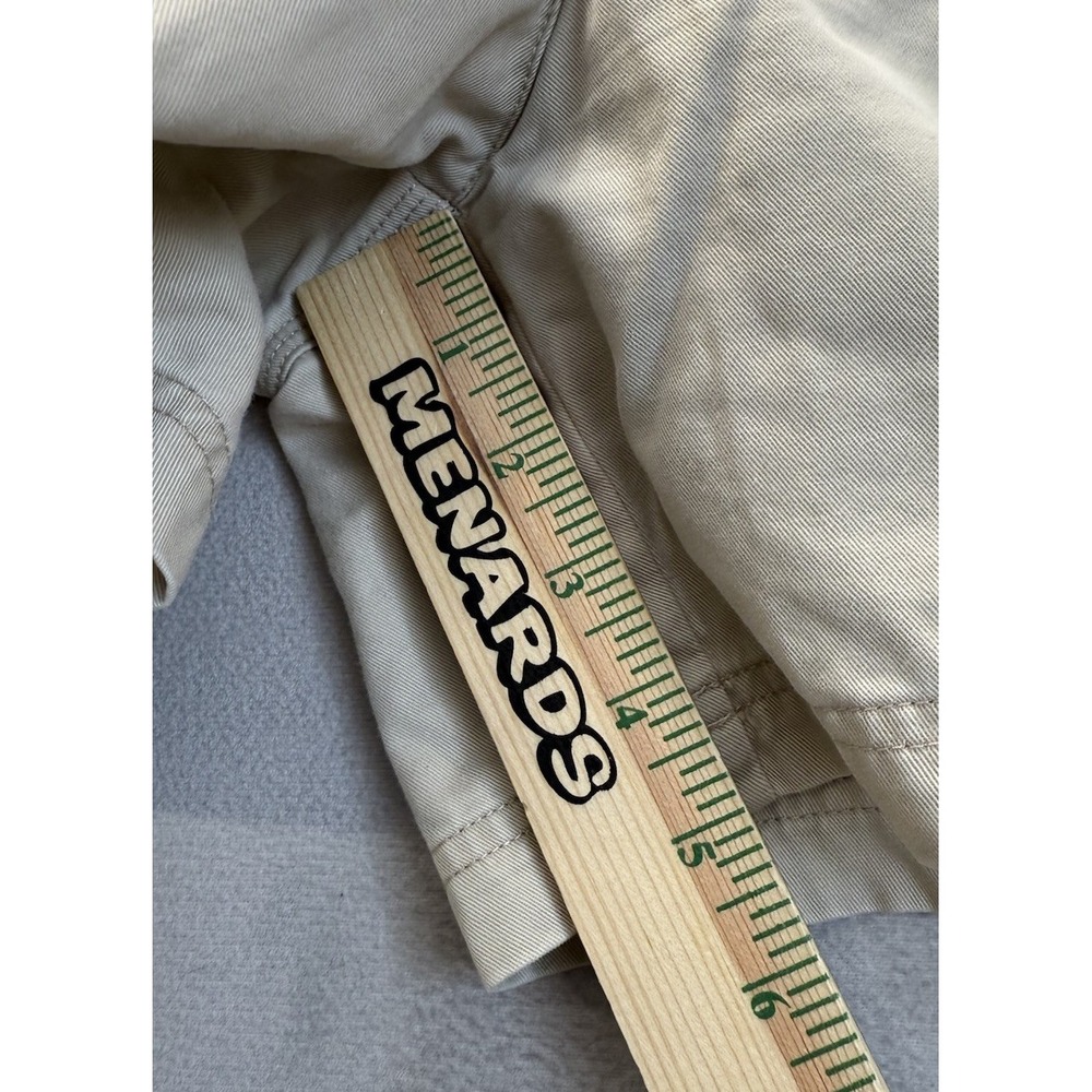 Ralph Lauren Women's Sz 12 Khaki Beige‎ Flat Front W/Metal Buckle Clasp Shorts - Picture 6 of 10